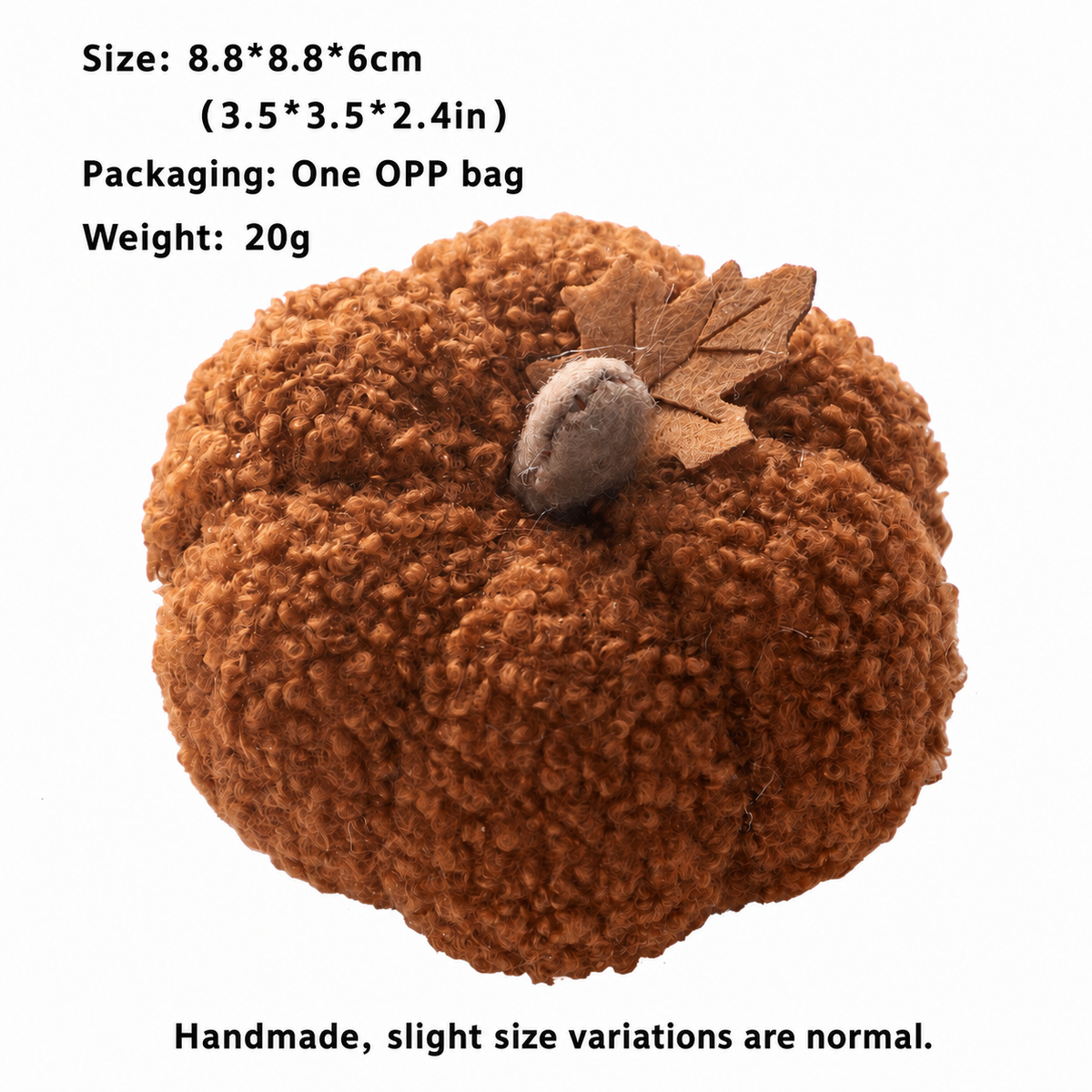 Plush Pumpkin Fall Harvest Tabletop Decoration