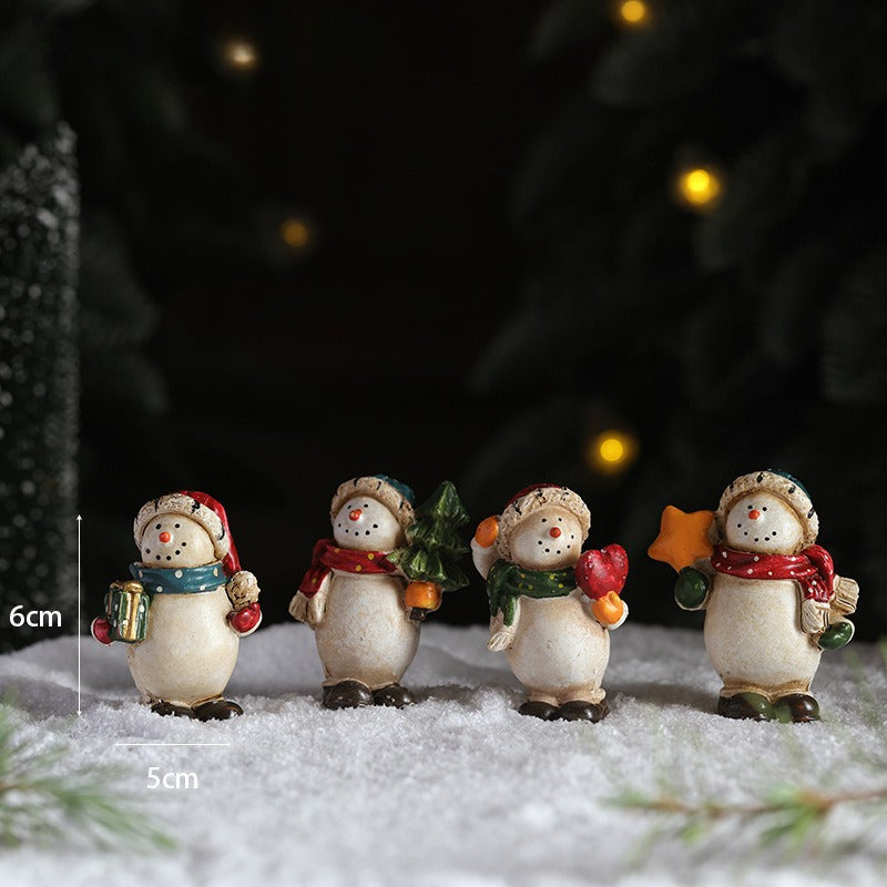 Resin Christmas Snowman Santa Tabletop Holiday Decor