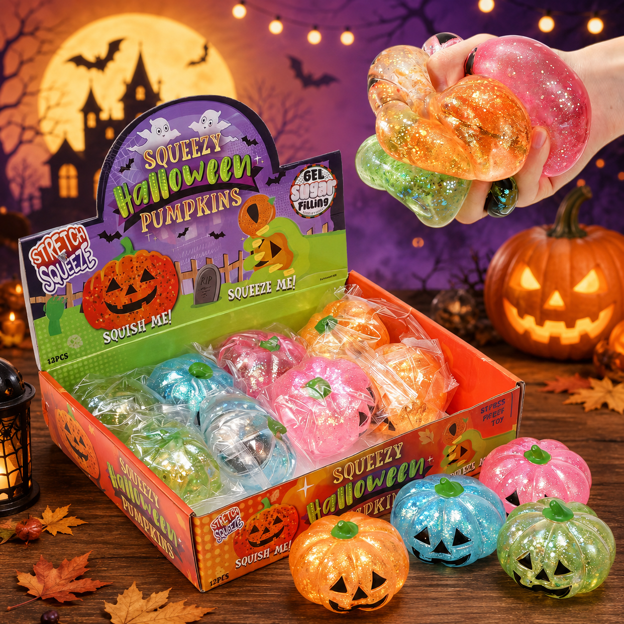 Halloween Pumpkin Squishy Toy Fidget Stress Relief Toy