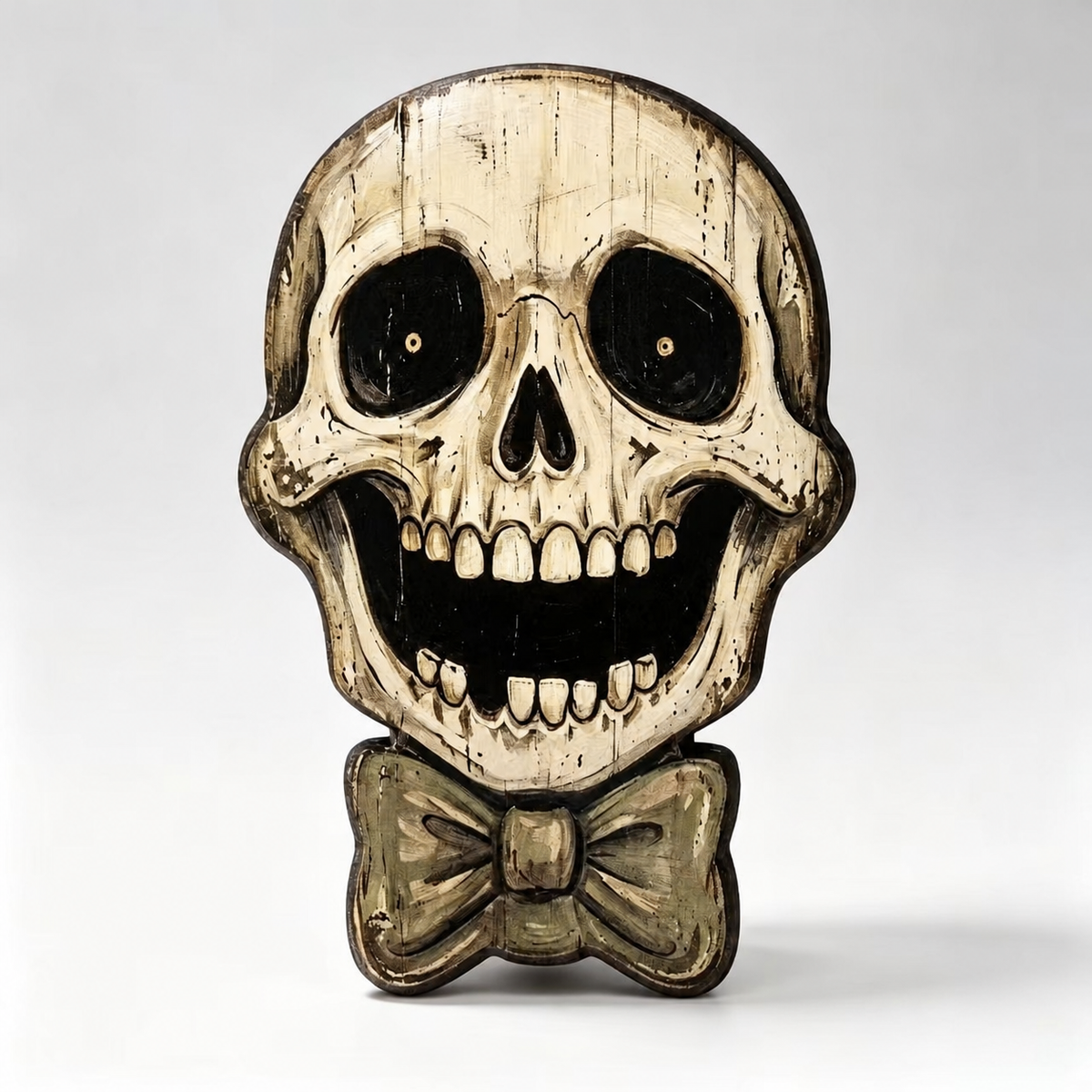 Halloween Wooden Cat Pumpkin Tabletop Decor Double Sided Display