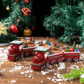 Christmas Santa Train Resin Figurine for Holiday Home D¨¦cor