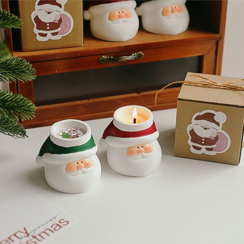 Christmas Santa Scented Candle Plaster Decorative Gift