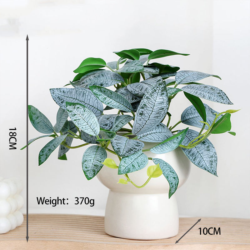 Artificial Potted Green Plant Desk Tabletop Decor