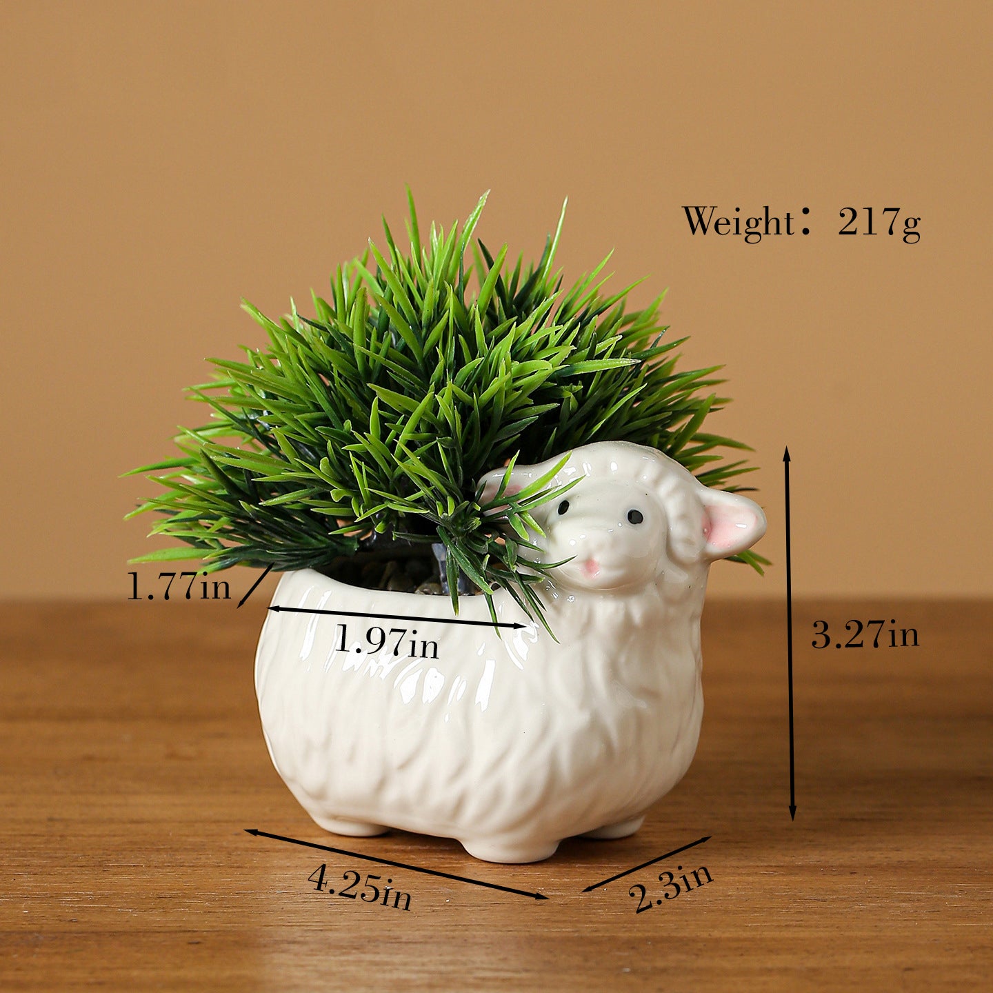 Cute Rabbit Ceramic Succulent Planter Decorative Flower Pot