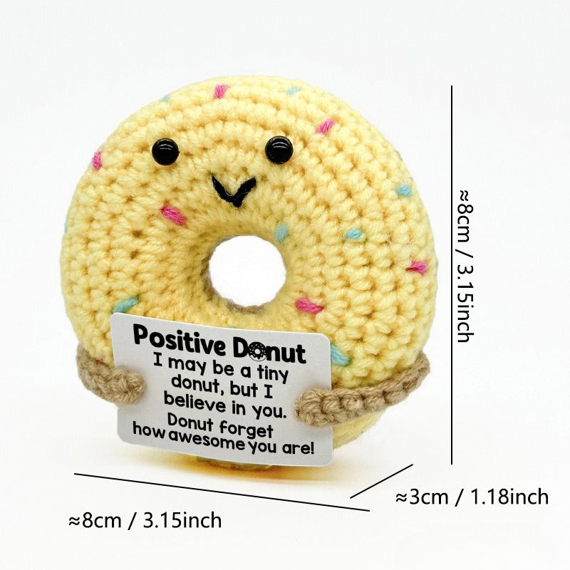 Handmade Crochet Donut Plush Toy Christmas Gift Decor