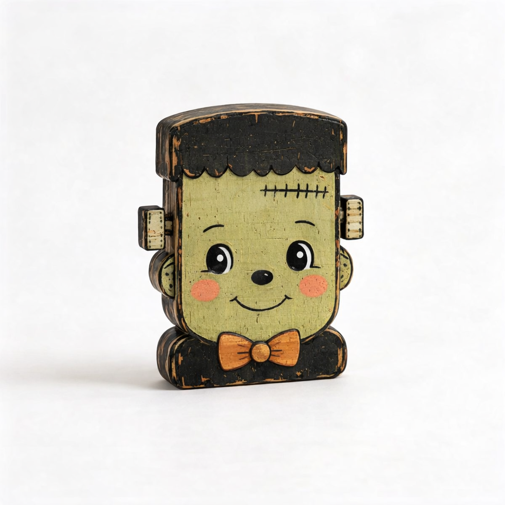 Vintage Halloween Wooden Character Tabletop Decor