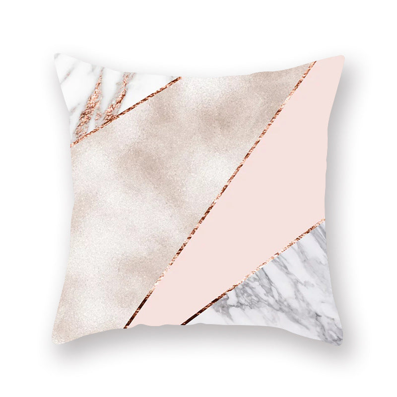 Rose Gold Glitter Peach Skin Square Throw Pillow Cover