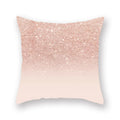 Rose Gold Glitter Peach Skin Square Throw Pillow Cover