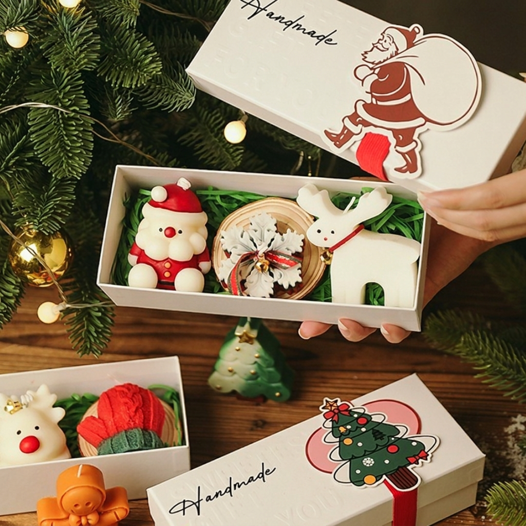 Christmas Scented Candle Gift Box Holiday Decorative Set