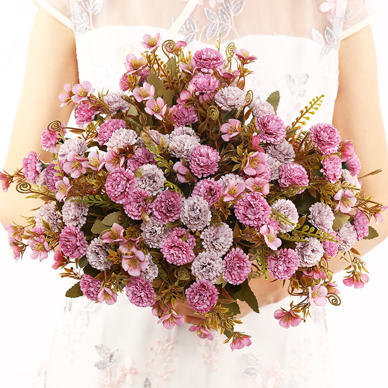 Artificial Lilac Flower Bouquet Faux Floral Home Wedding Decor