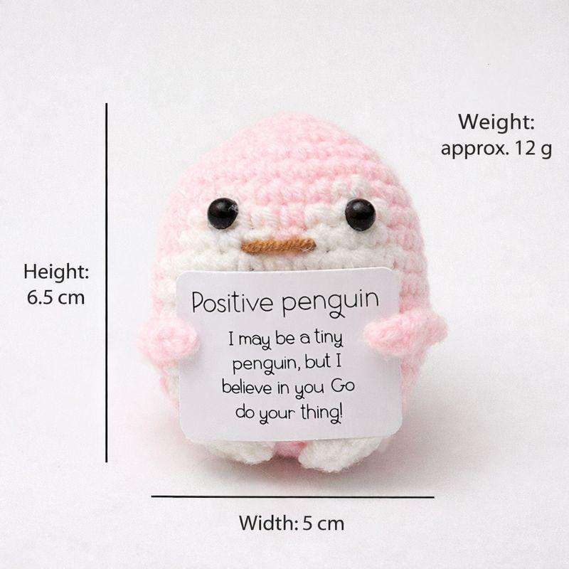 Valentine’s Day Crochet Penguin Keychain Cute Positive Gift