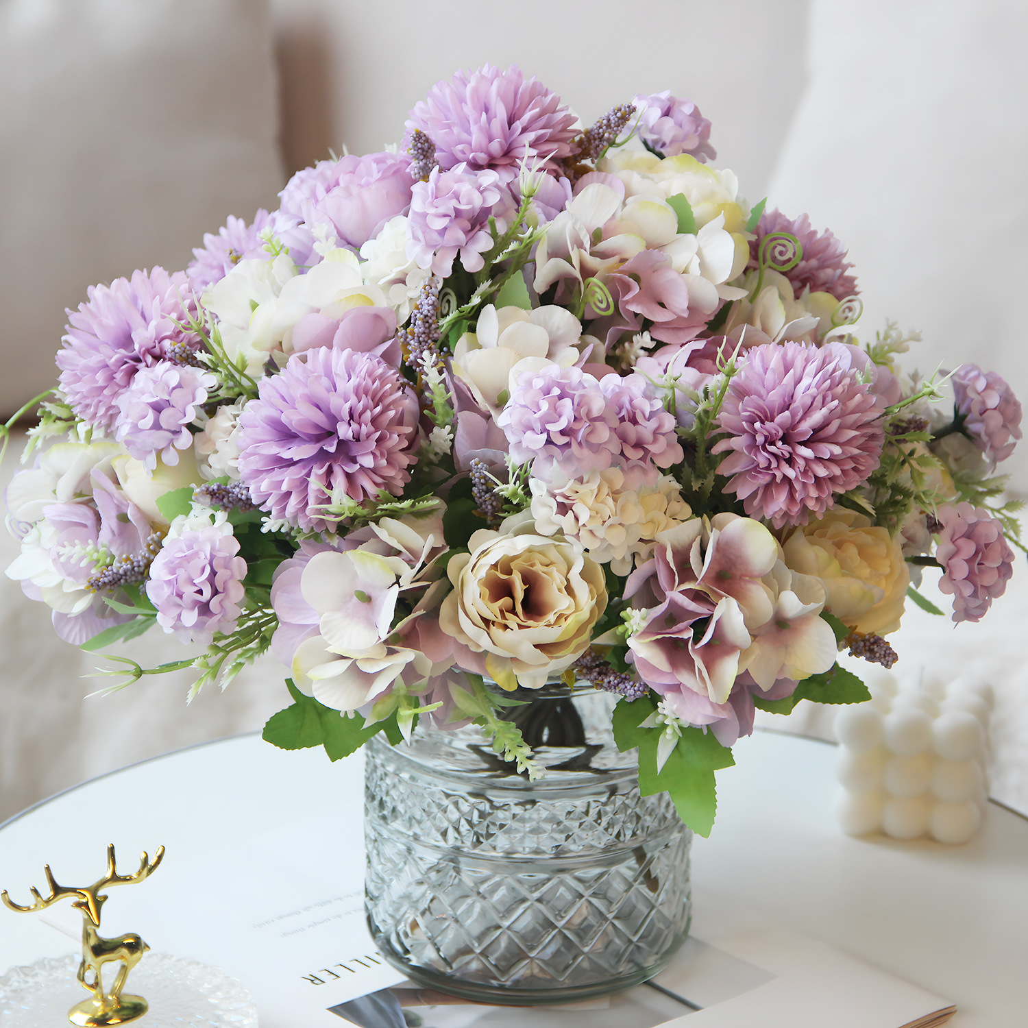 Valentine Florals Artificial Peony Bouquet Home Decoration
