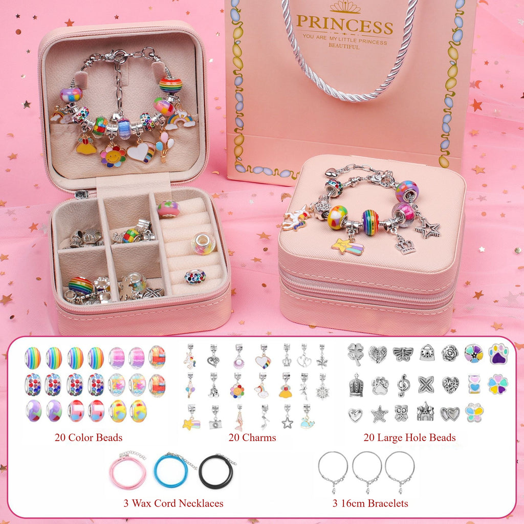 Girls DIY Charm Bracelet Jewelry Making Gift Set