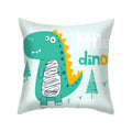 Cartoon Dinosaur Throw Pillow Cover 18x18 Sofa Decor Zipper
