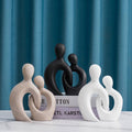 Abstract Couple Embrace Sculpture Modern Resin Decor