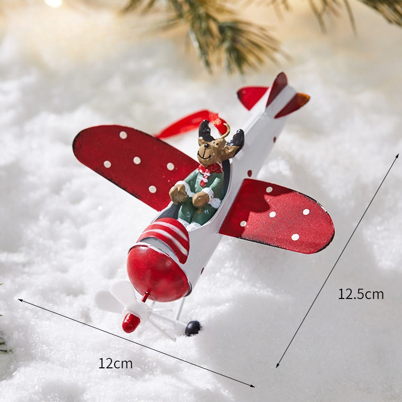 Christmas Metal Hanging Ornaments Santa Snowman Reindeer