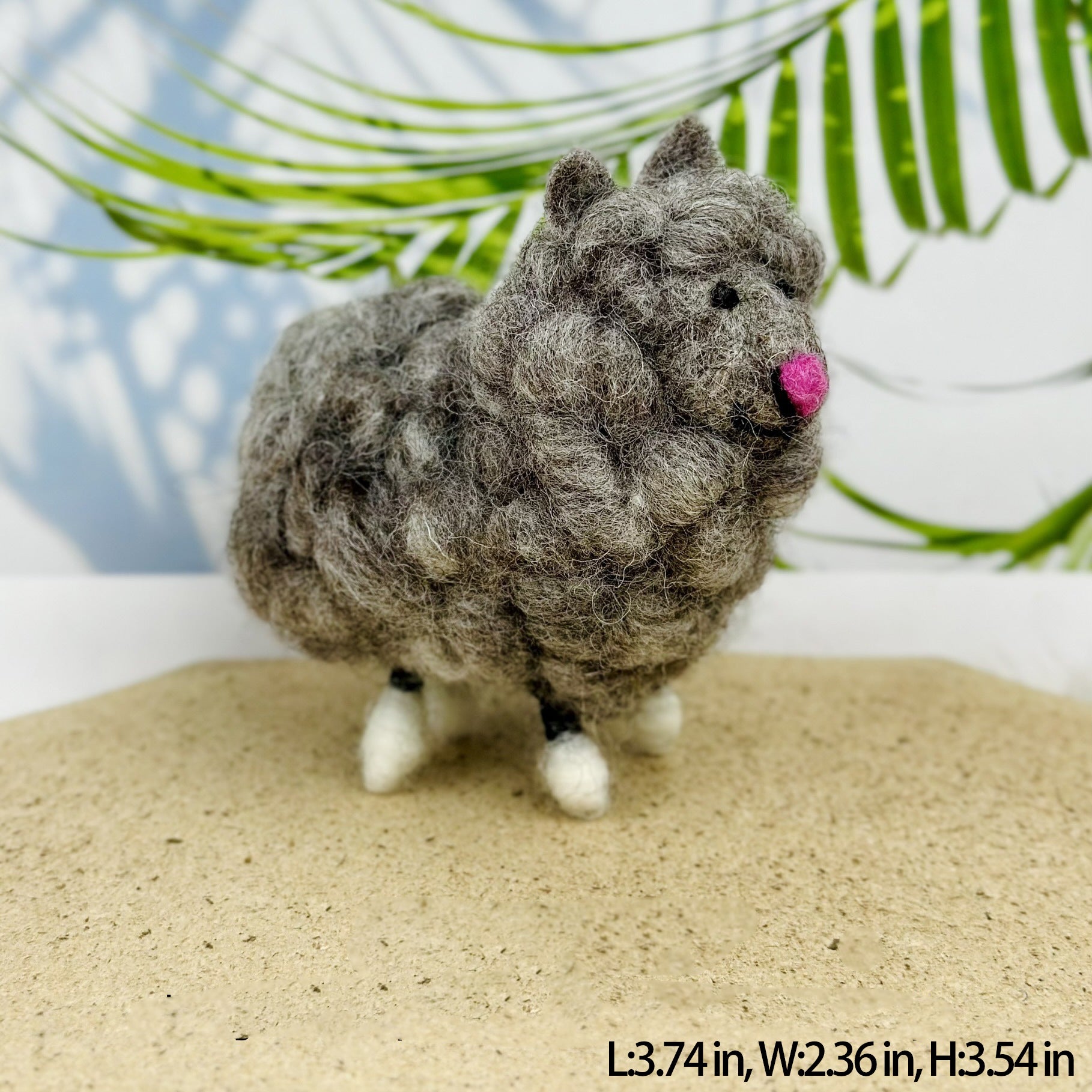 Handmade Wool Felt Sheep Keychain Plush Animal Charm