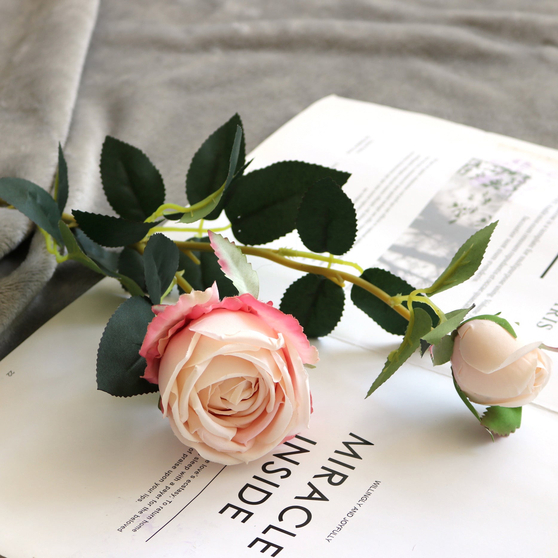 Valentine Faux Rose Bouquet 58cm Nordic Home Decor Stem