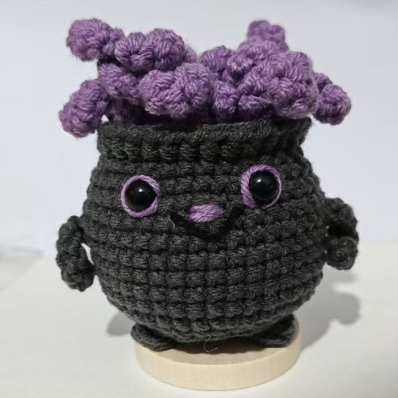 Handmade Crochet Magic Cauldron Plush Halloween Gift