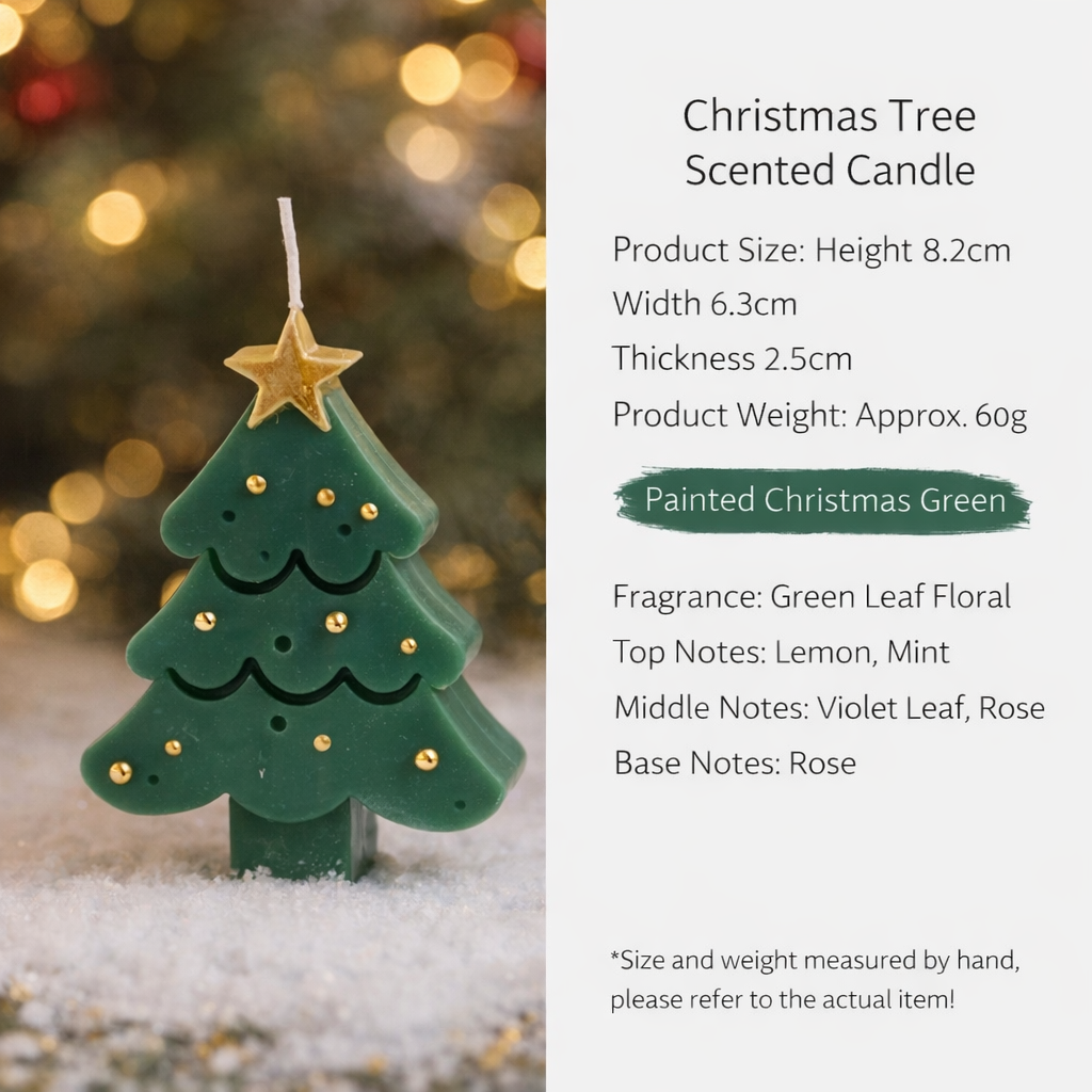 Christmas Tree Shaped Scented Candle Holiday Home Decor