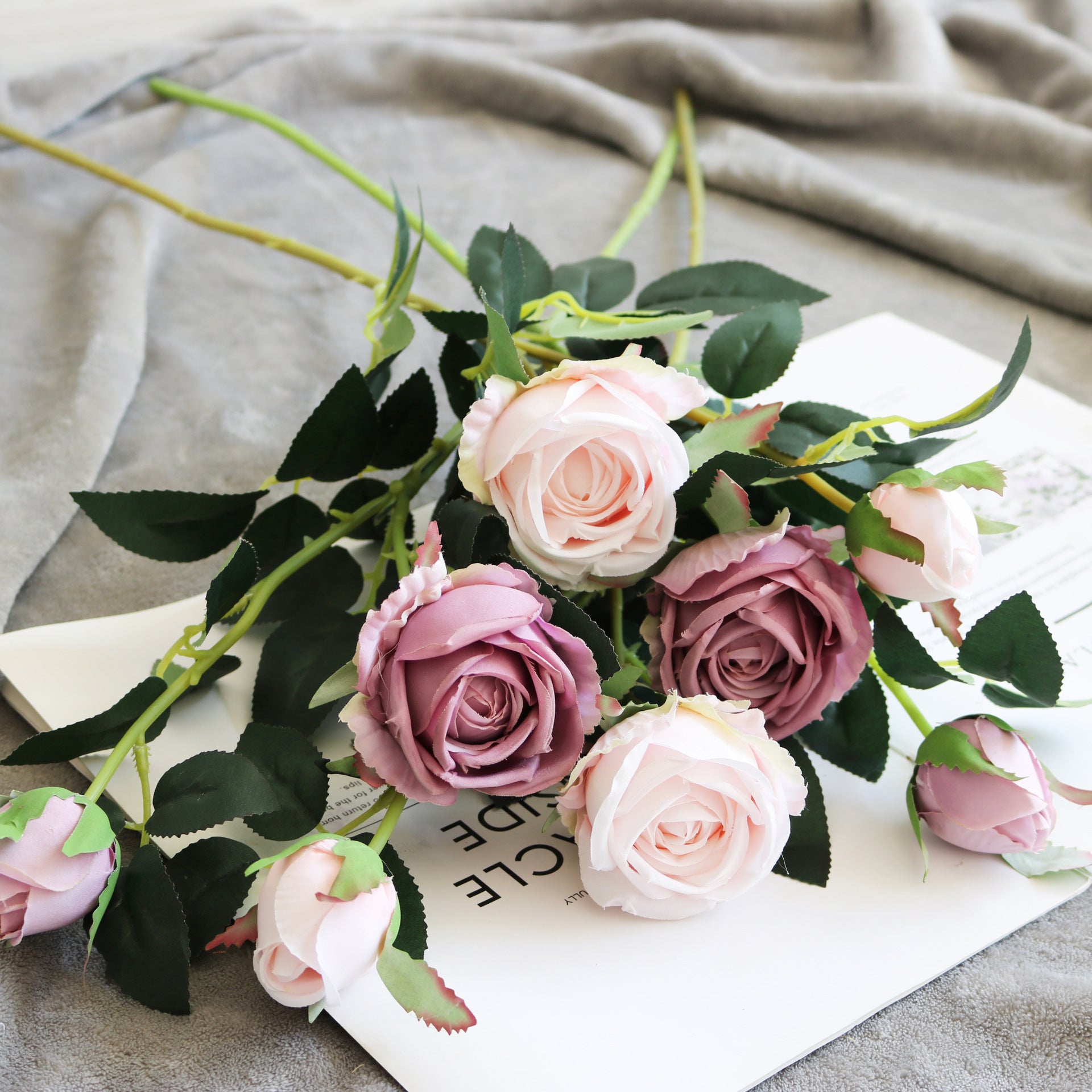 Valentine Faux Rose Bouquet 58cm Nordic Home Decor Stem