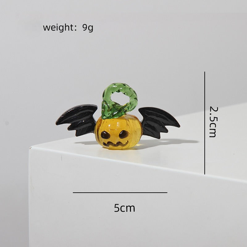 Handmade Glass Halloween Pendant Crystal Charm Hanging Decor