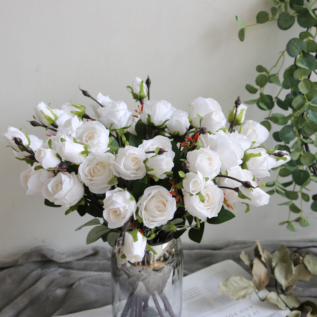 Valentine 3 Head Artificial Rose Bouquet Home Decor Floral