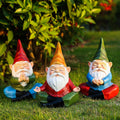 Meditating Garden Gnome Resin Figurine Outdoor Yard Decor