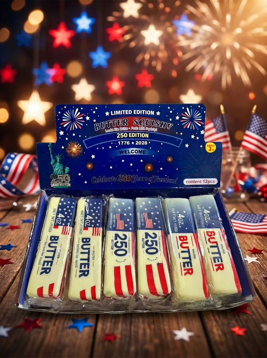 4th of July Butter Squishy USA Theme Stress Relief Toy Set