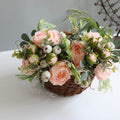 Valentine Peony Rose Faux Bouquet Nordic Home Decor