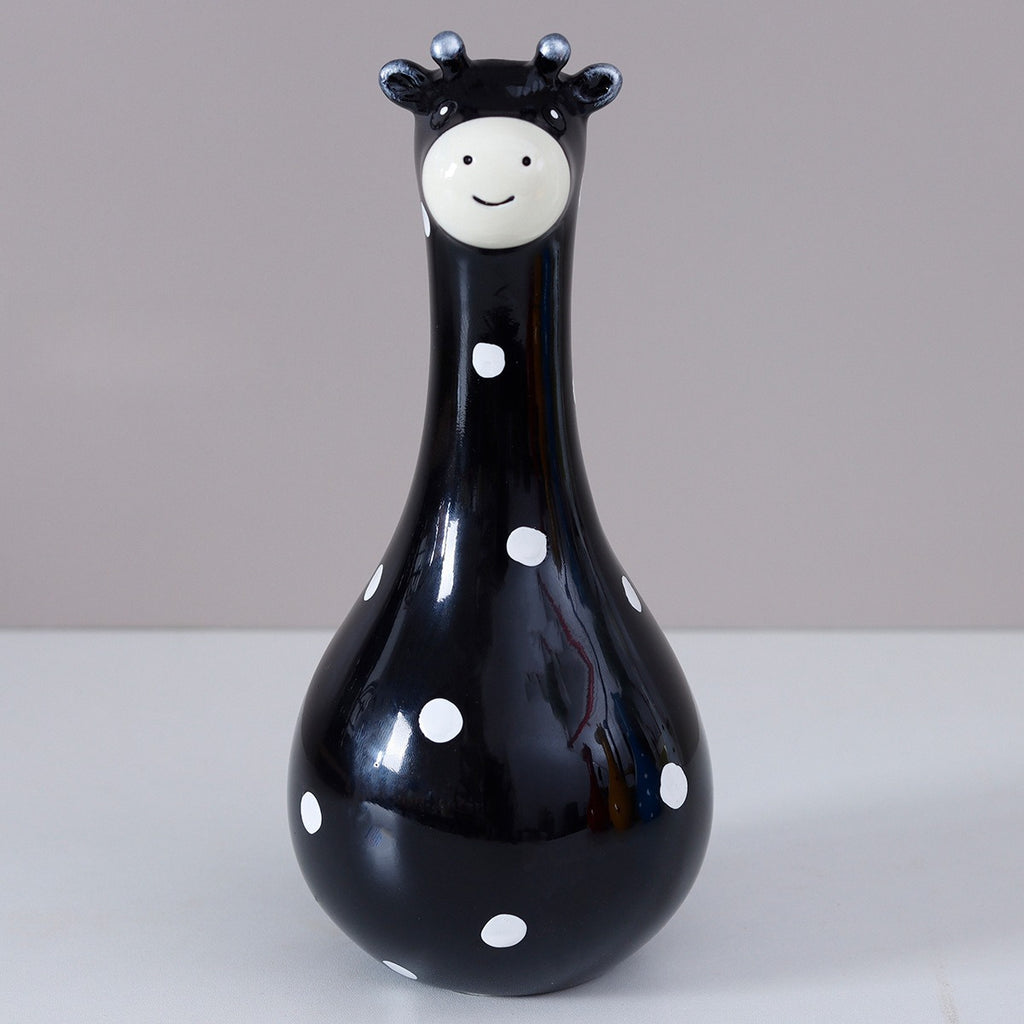 Giraffe Resin Vase Whimsical Home Garden Decor