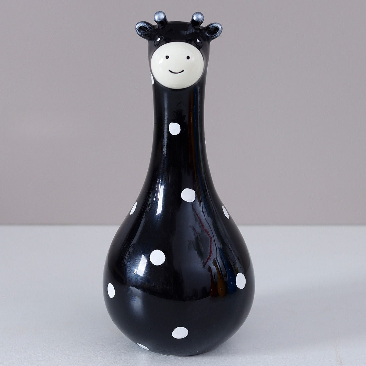 Giraffe Resin Vase Whimsical Home Garden Decor