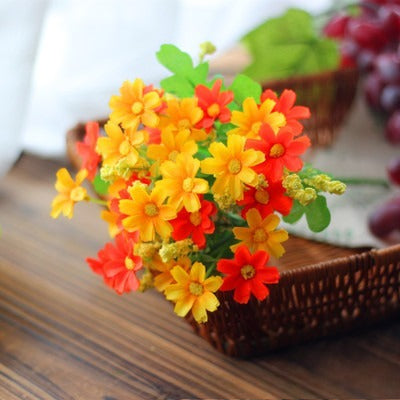 Artificial Daisy Flower Bundle Colorful Faux Floral Decor