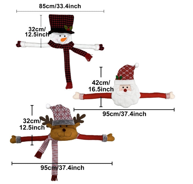 Christmas Santa Tree Topper Plush Holiday Tree Decor