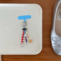 Beaded Phone Chain Strap Cute Flower Charm Phone Lanyard