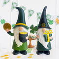 St. Patrick’s Day Gnome Set with Shamrock and Pot of Gold Decor