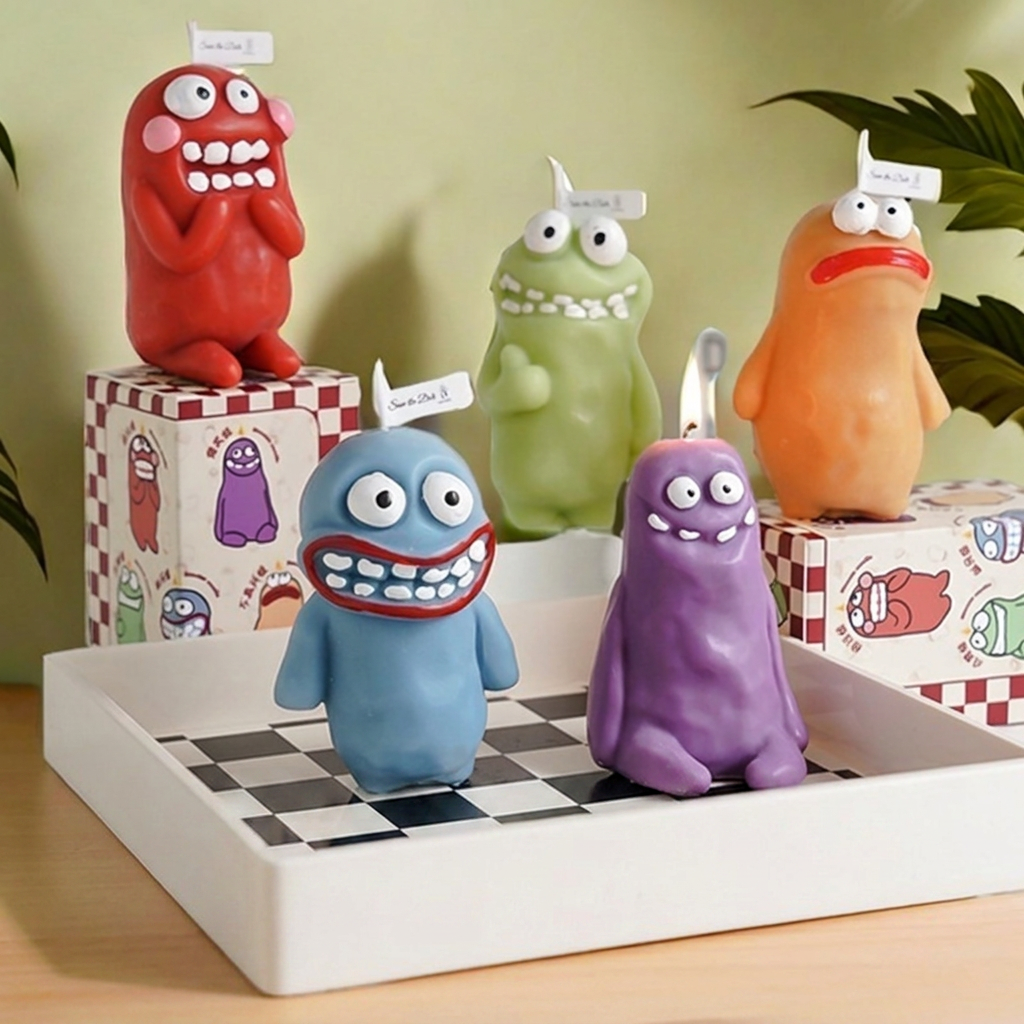 Funny Monster Scented Candle Creative Holiday Gift Decor