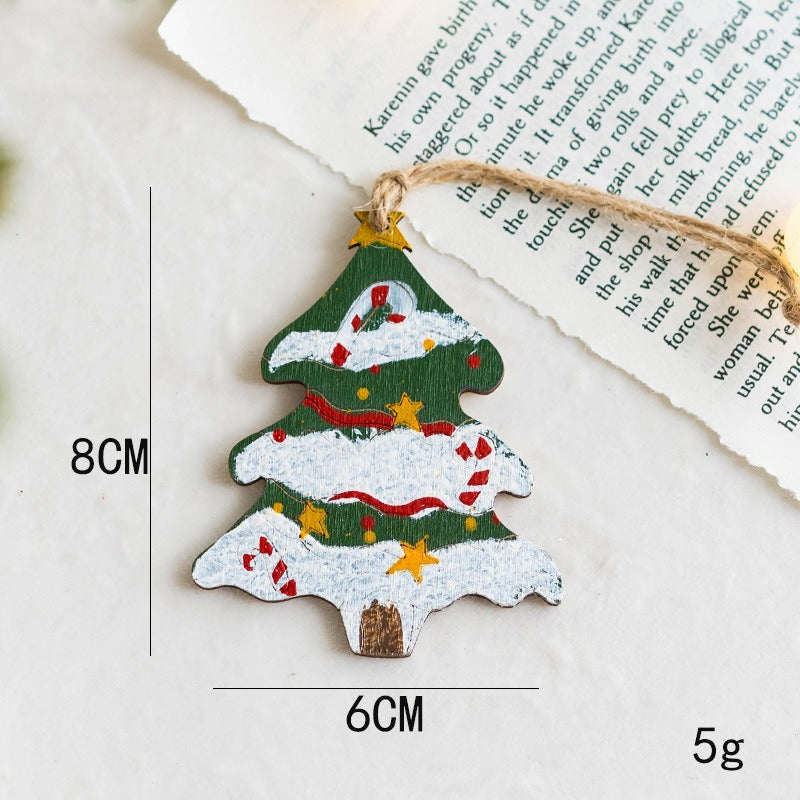 Christmas Wooden Ornament Hanging Decor Holiday Tree Decoration