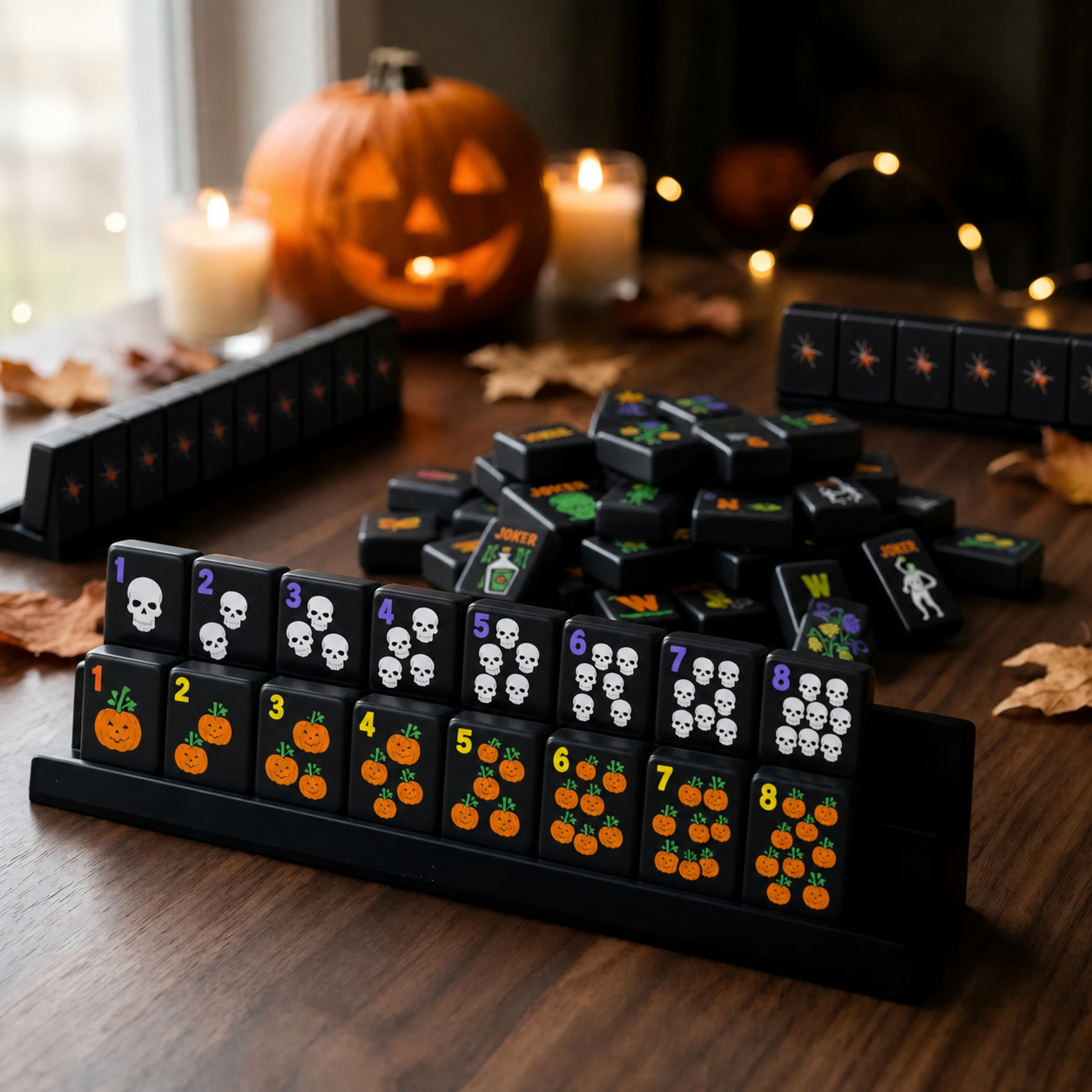 Halloween Themed Mahjong Set Acrylic Mahjong Tiles