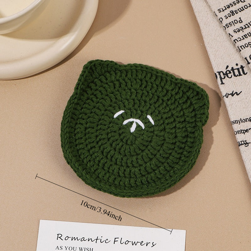 Christmas Crochet Coasters Handmade Holiday Tabletop Decor