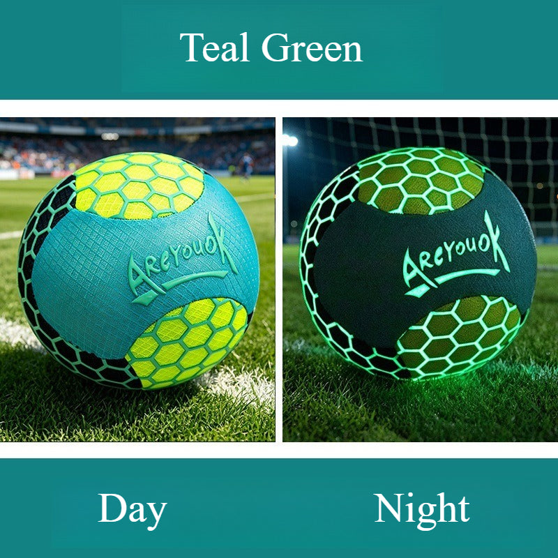 Plush Glow Soccer Ball Soft Stuffed Kids Sports Toy Night Play