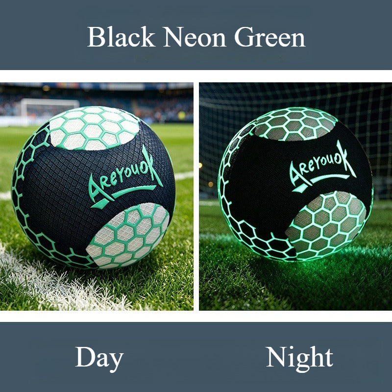 Plush Glow Soccer Ball Soft Stuffed Kids Sports Toy Night Play