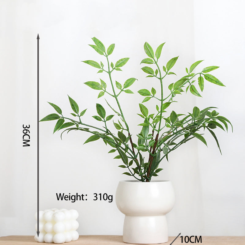 Artificial Potted Green Plant Desk Tabletop Decor