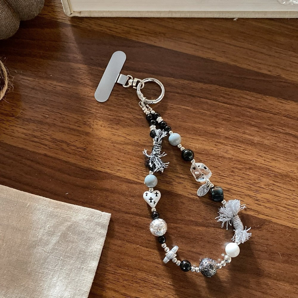 Beaded Phone Charm Strap Pearl Chain Bag Accessory