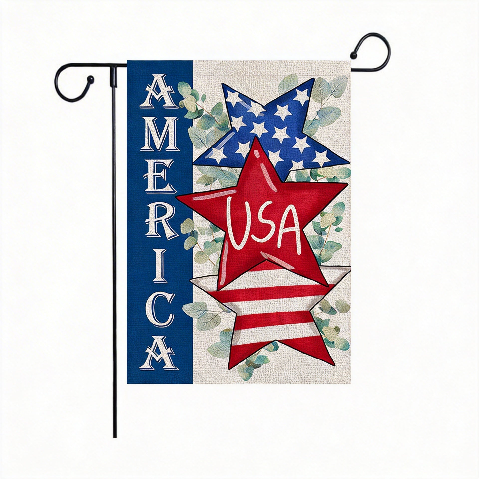 Fourth of July Patriotic Garden Flag USA Welcome Decor