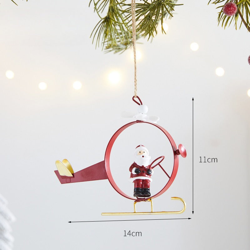 Christmas Metal Hanging Decorations Santa Snowman Reindeer