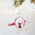 Christmas Metal Hanging Decorations Santa Snowman Reindeer