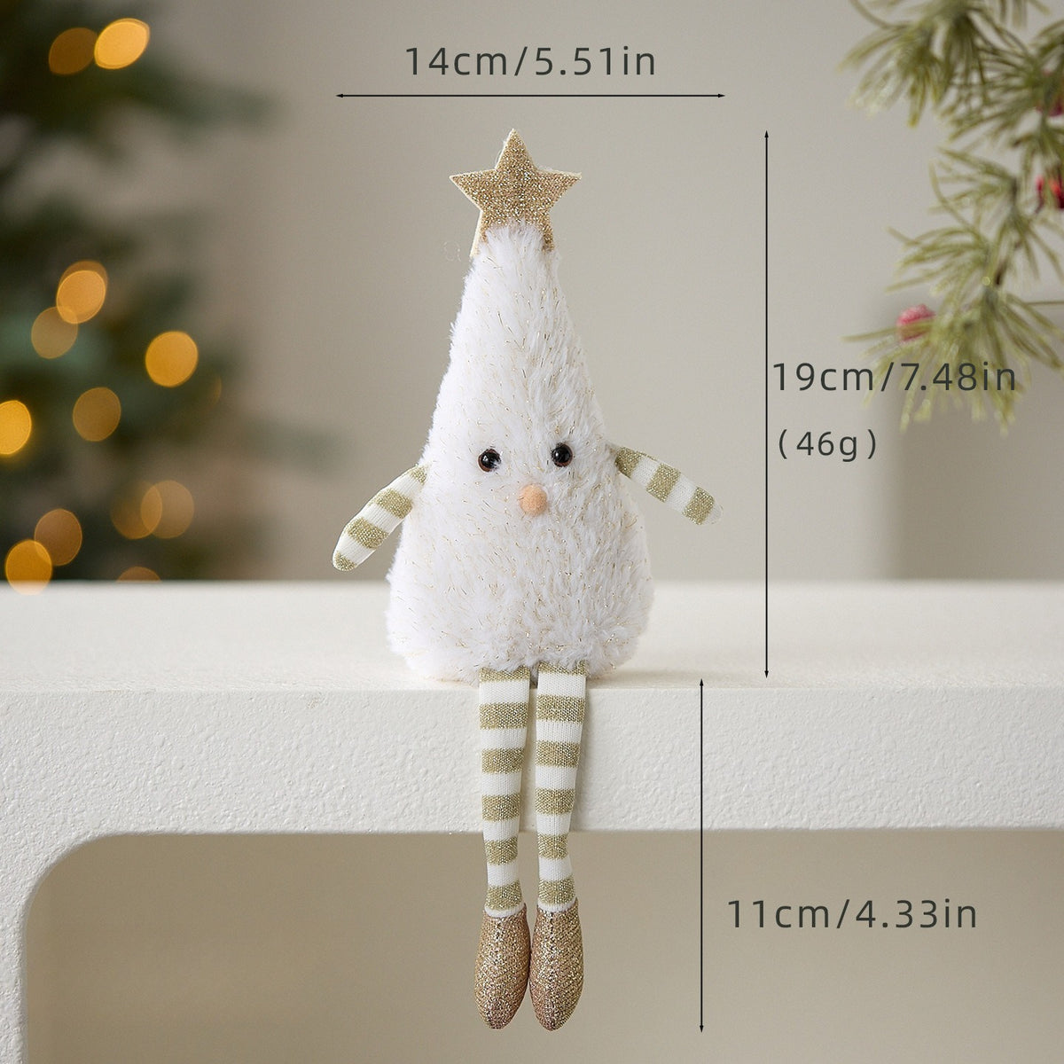 Christmas Plush Tree Decor Hanging Ornament and Tabletop Decoration