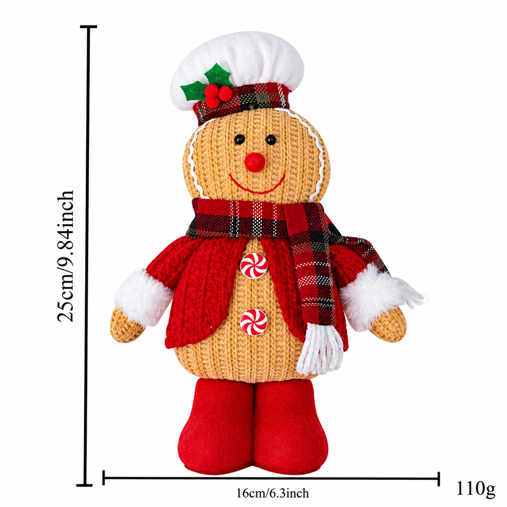 Gingerbread Man Figure Christmas Tabletop Decor