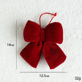 Christmas Bow Ornaments Fabric Holiday Tree Decorations